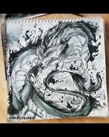 Inktober. Day 12 - Dragon