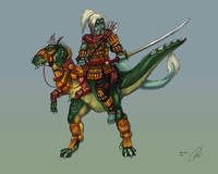 Raptor rider. Special version. Animation (gif)