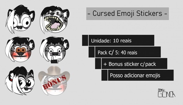 Art, 12 Pack Cursed Emoji Stickers