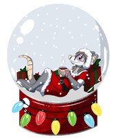 Holiday Snowglobe by SecapawsStudio