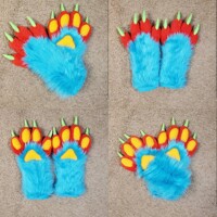 Wolfdragon Handpaws and Armsleeves Commission: The Hands