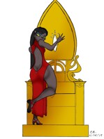 Garments from the Far East color pinup