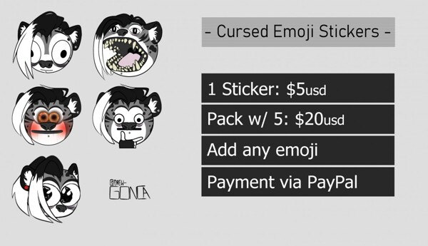 Cursed Emojis” animated sticker set for Telegram