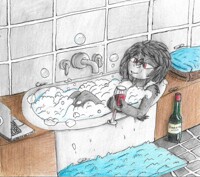 Bubble Bath and Wine