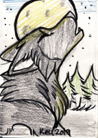 Commission by Keu: Starting a howl