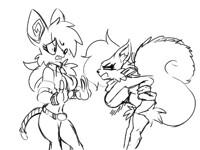 Mathilda and Coco sketch