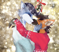 Christmas YCH kiss kiss fall in love!