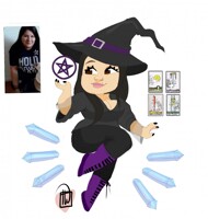 witchy chibi tarot lover commission