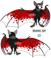 SOLD! Bauhaus Bat Adoptable - $15