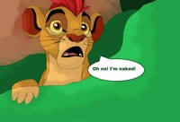 kid Kion hiding behind a bush