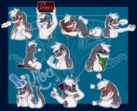 [YCH CM] "DergonBites telegram stickers"