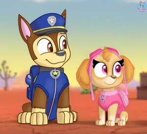 PAW Patrol Skase Fan Page on X: Daily Chase X Skye Chase and Skye