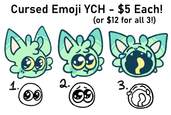 Cursed Emojis” animated sticker set for Telegram