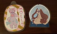Laminated badge examples