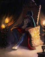 Wolf on Throne