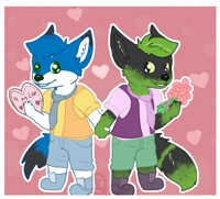 [YCH] Leoki and Baby Blue