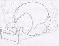 cream the rabbit slime inflation sketch 6