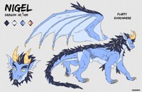 Nigel feral refsheet (flatcolor)
