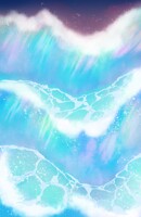 Digital watercolor ocean test