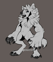 [F2U] Chibi Werewolf Lineart