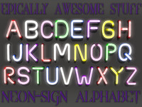 ~EAS~ neon-sign alphabet --V1.1 UPDATE!