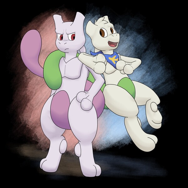 COPIC Sketch - Shiny Mewtwo and Shiny Mew by the--shambles -- Fur Affinity  [dot] net