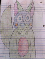 Marcus the blue face green wolf