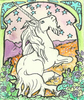 Stargazer Unicorn ACEO