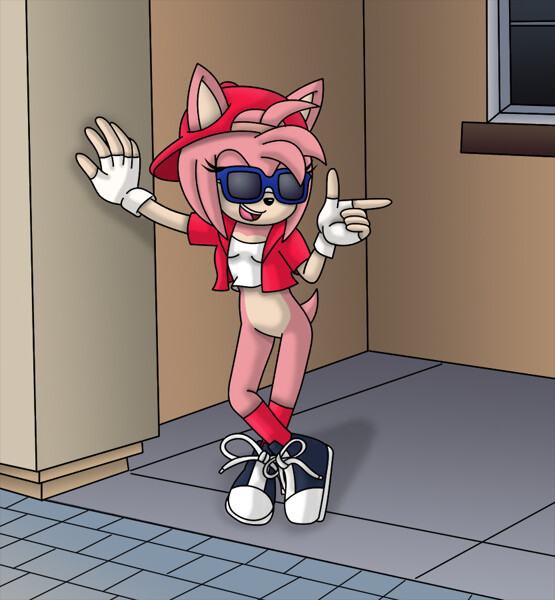 Bottom Heavy Amy Rose sees Sonic by Legoben2 -- Fur Affinity [dot] net