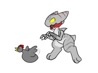 Koga hunts for his dinner