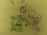 Duane, Krypto, Tail Terrier, Hotdog Colored