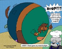 Winnie Gobbles the Buffet!