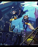 Exploring Shipwreck (wetsuit version)