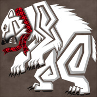 Stylized Monster Hunter Inspired Icon - Grey