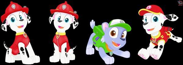 Marshall vectors and a Rocky by RainbowEeveeYT -- Fur Affinity [dot] net