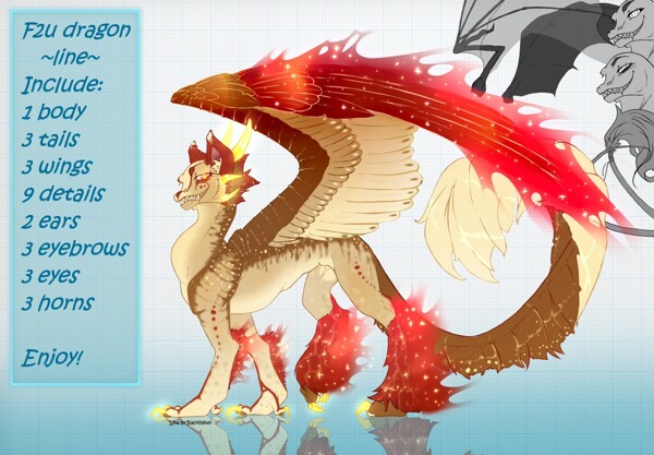 images F2U Base Feral f2u feral dragon base by blacknewt