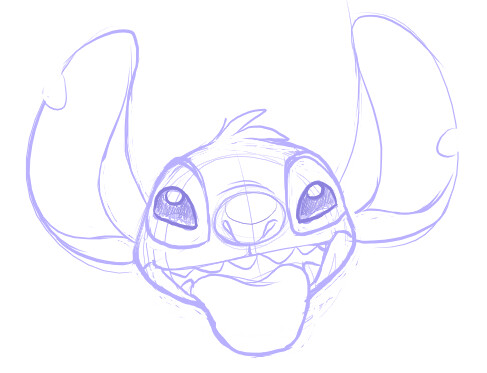 Sketch - Stitch head by NapRat -- Fur Affinity [dot] net