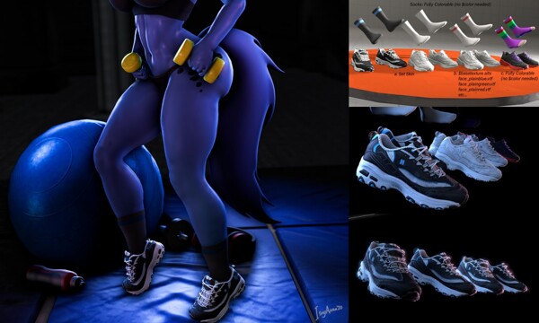 MODEL DOWNLOAD) NexGen Running Shoes and Socks by IsisAzza -- Fur Affinity  [dot] net
