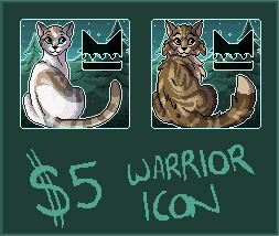 Warrior Cat Icon - CommissionB by greenkirell -- Fur Affinity [dot] net