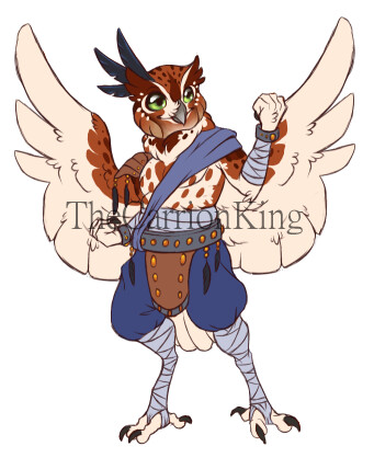 Aarakocra Monk Design by TheCarrionKing -- Fur Affinity [dot] net