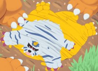 Flattened Gabumon