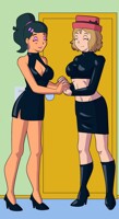 Ashley and Serena Latex Outfits Fun 7