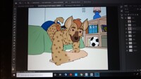 Flat colors Hyena Wip 👀👀
