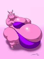 Paunchy Pink Hippo
