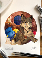 Watercolor portrait: Axio commission