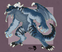 [ADOPTS] Black'n'Blue Croc-dragon! [CLOSED]