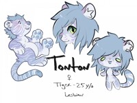 blue tiger character for sale!! comes with art [OTA]