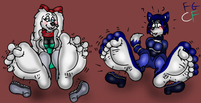 Tails Hugging Sonic's Hyper Feet by JohnHall -- Fur Affinity [dot] net