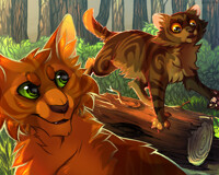 Warrior Cats- Firepaw, Graypaw, Ravenpaw by Woofstep -- Fur Affinity [dot]  net