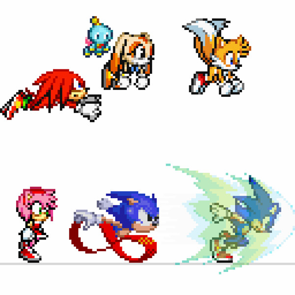 Pixilart - Sonic Waiting (Sprite Animation) by Anonymous